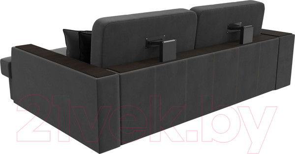 Изображение товара Диван угловой Лига Диванов Брюссель правый / 110652 (велюр серый)