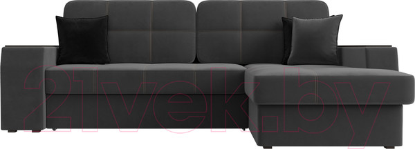 Изображение товара Диван угловой Лига Диванов Брюссель правый / 110652 (велюр серый)