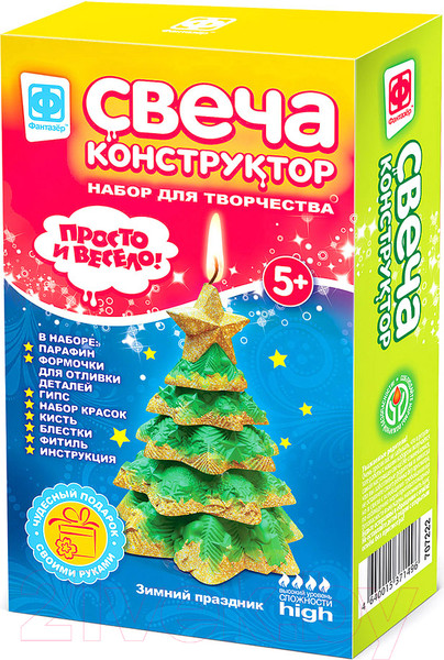 Изображение товара Набор для изготовления свечей Фантазер Свеча-конструктор Зимний праздник / 949163