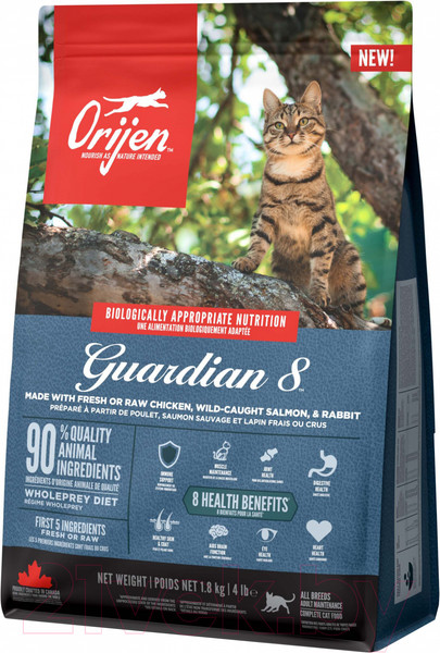Изображение товара Сухой корм для кошек Orijen Guardian 8 Cat / 2204 (1.8кг)