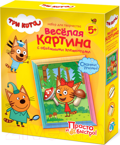 Изображение товара Набор для творчества Фантазер Три кота Веселая картина Карамелька / 405152