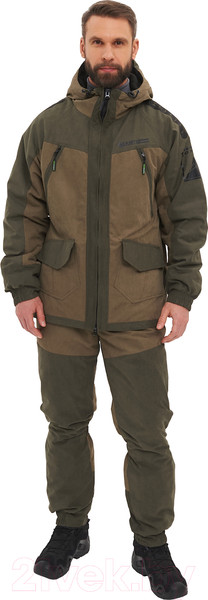 Изображение товара Костюм для охоты и рыбалки Huntsman Горка Люкс Исландия Хаки / 9635 (р-р 56-58/182-188)
