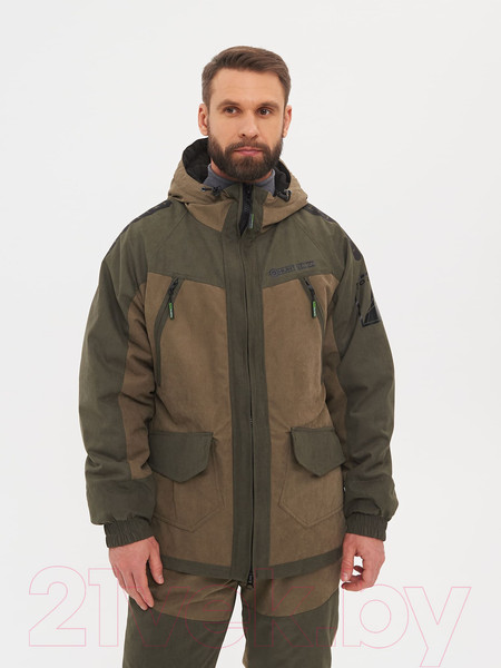 Изображение товара Костюм для охоты и рыбалки Huntsman Горка Люкс Исландия Хаки / 9635 (р-р 56-58/182-188)