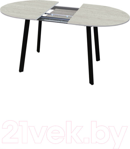 Изображение товара Обеденный стол Древпром М138 Оледжо ДП1-04-01 120-150x88 (самерсет/черный матовый)