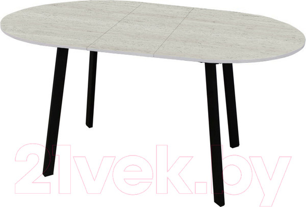 Изображение товара Обеденный стол Древпром М138 Оледжо ДП1-04-01 120-150x88 (самерсет/черный матовый)