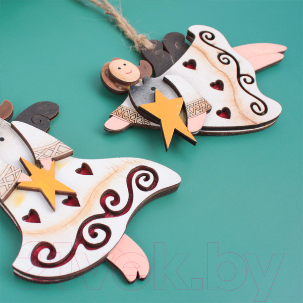 Изображение товара Набор елочных игрушек Darvish Ангел / DV-C-297 (2шт)