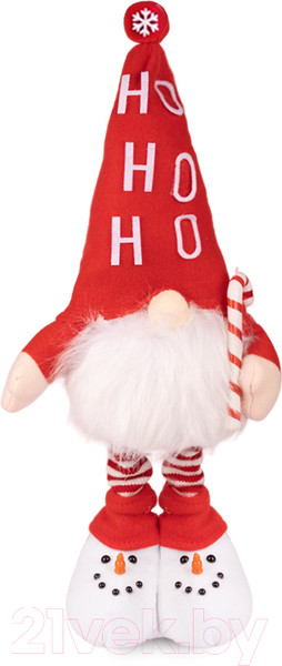 Изображение товара Фигура под елку Maxitoys Гном в красном колпаке и ботиночках со снеговичками/MT1503235153