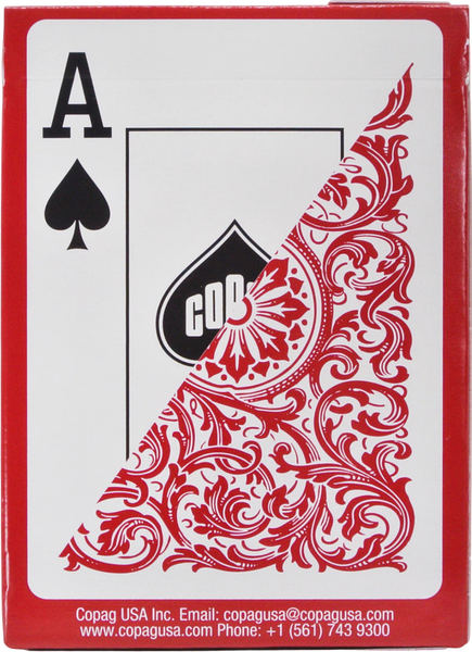 Изображение товара Игральные карты Copag 1546 Elite Plastic Poker Size Jumbo Ind. Red Single Deck / 039-8