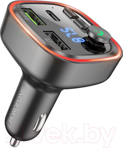 Изображение товара FM-модулятор Borofone BC48 + автомобильное ЗУ (черный)