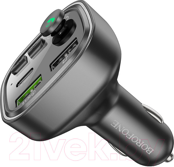 Изображение товара FM-модулятор Borofone BC48 + автомобильное ЗУ (черный)