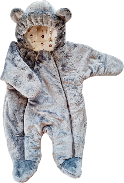 Изображение товара Комбинезон прогулочный детский Sofi Лапки / 3140-5 (р.68, светло-серый)