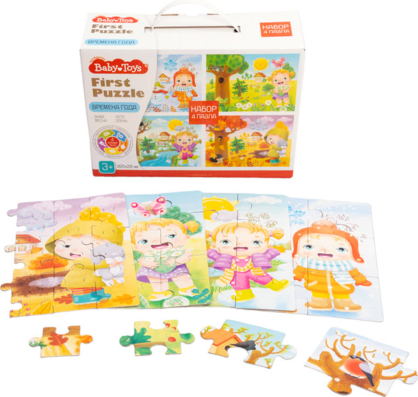 Изображение товара Развивающая игра Baby Toys First Puzzle 4 в 1. Времена года / 04363