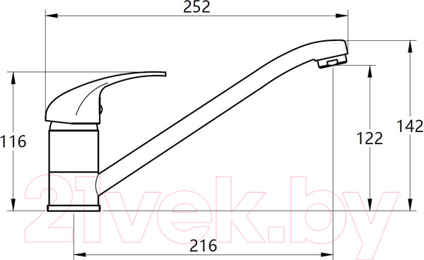 Изображение товара Смеситель Voda Drop DP05
