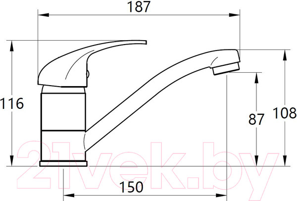 Изображение товара Смеситель Voda Drop DP15