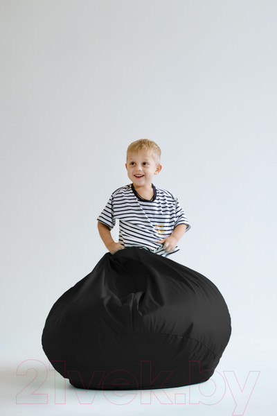Изображение товара Бескаркасное кресло Kreslomeshki Классик Kinder / 5KO-80x70CH (черный)