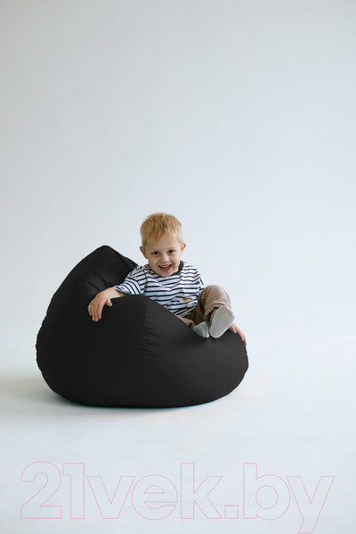 Изображение товара Бескаркасное кресло Kreslomeshki Классик Kinder / 5KO-80x70CH (черный)