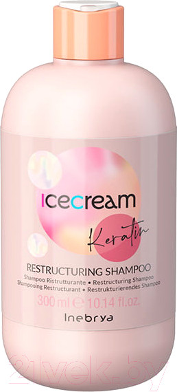 Изображение товара Шампунь для волос Inebrya Icecream Keratin Restructuring Восстанавливающий (300мл)