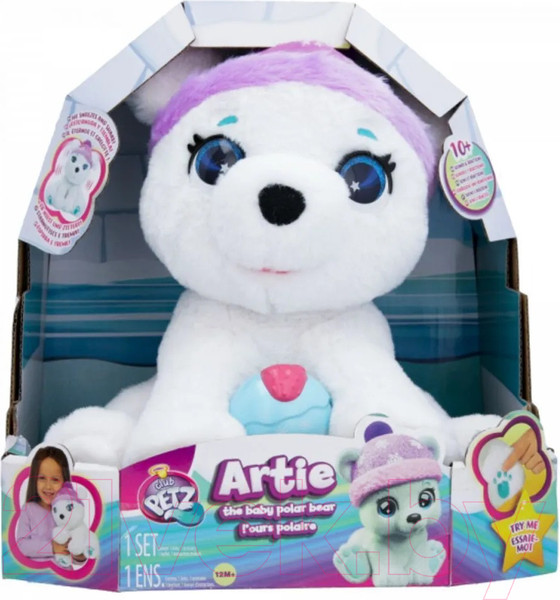 Изображение товара Интерактивная игрушка Club Petz Белый медвежонок Арти / IMC86074