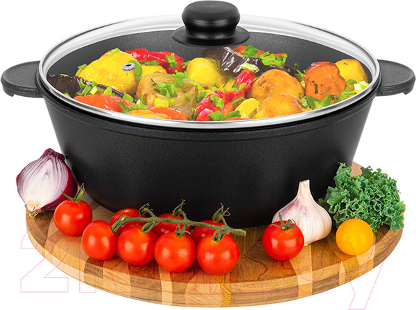 Изображение товара Жаровня Elan Gallery Гармония вкуса / 120653 (черный оникс)