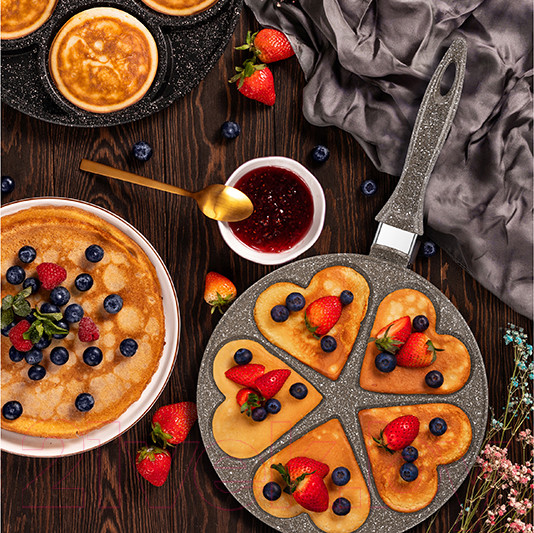 Изображение товара Сковорода для оладий Elan Gallery Гармония вкуса / 121032 (коричневый опал)