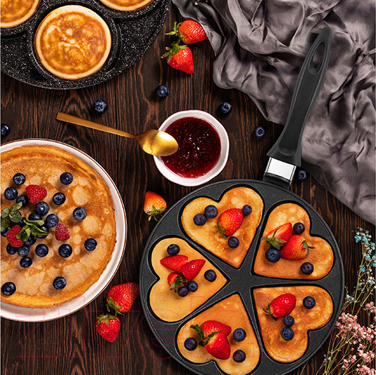 Изображение товара Сковорода для оладий Elan Gallery Гармония вкуса / 121033 (черный оникс)