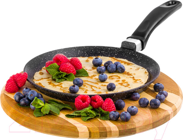 Изображение товара Блинная сковорода Elan Gallery Гармония вкуса / 120254 (черный мрамор)