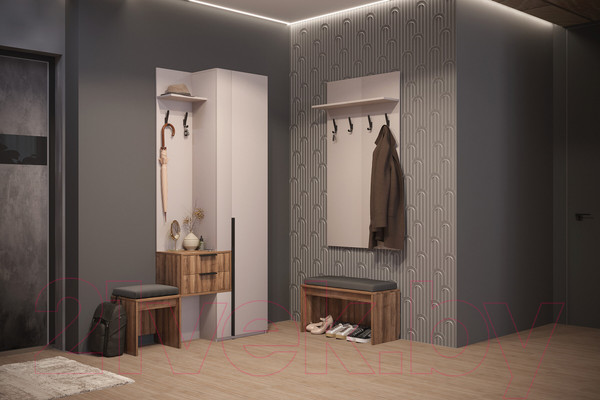 Изображение товара Секция в прихожую Аквилон Чарли №5 (кашемир/авелано)