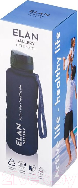 Изображение товара Бутылка для воды Elan Gallery Style Matte / 280153 (черный)
