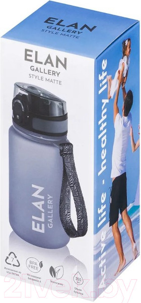 Изображение товара Бутылка для воды Elan Gallery Style Matte / 280109 (серый)