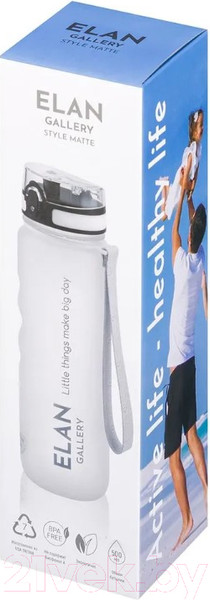 Изображение товара Бутылка для воды Elan Gallery Style Matte / 280134 (белый)