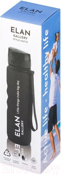 Изображение товара Бутылка для воды Elan Gallery Style Matte / 280136 (черный)