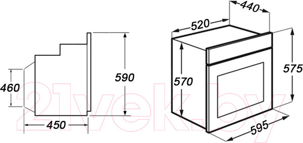 Изображение товара Электрический духовой шкаф Grand & Germes OLE-60BK-03