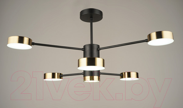 Изображение товара Потолочный светильник Mirastyle SX-N-4188/6 BK+GD