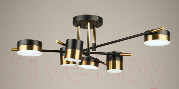 Изображение товара Потолочный светильник Mirastyle SX-N-4544/6 BK+GD