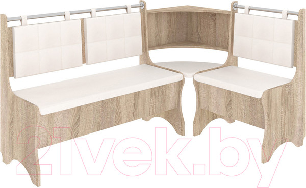 Изображение товара Уголок кухонный мягкий Mio Tesoro Оазис-2 108x163 (дуб сонома/ваниль)