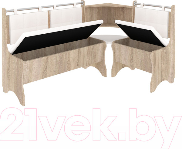 Изображение товара Уголок кухонный мягкий Mio Tesoro Оазис-2 108x163 (дуб сонома/ваниль)