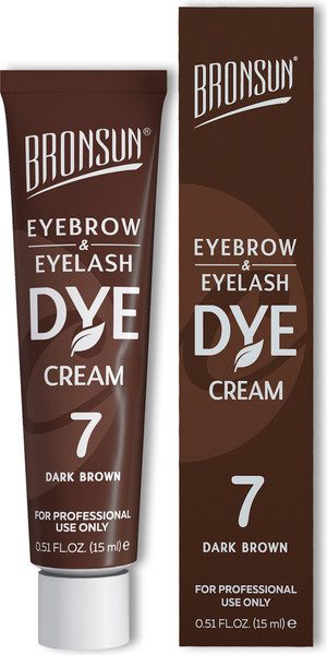 Изображение товара Крем-краска для бровей Bronsun Для бровей и ресниц №7 темно-коричневый (15мл)