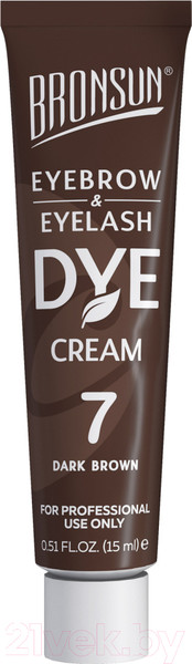 Изображение товара Крем-краска для бровей Bronsun Для бровей и ресниц №7 темно-коричневый (15мл)