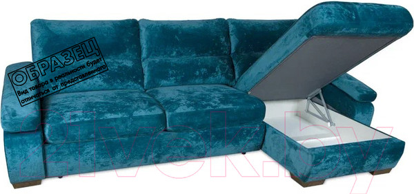 Изображение товара Диван угловой Асмана Форест 160x90 (Plush Dusty Green)