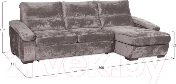 Изображение товара Диван угловой Асмана Форест 160x90 (Plush Coriza)