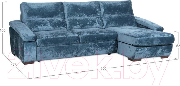Изображение товара Диван угловой Асмана Форест 160x90 (Plush Lagoon)