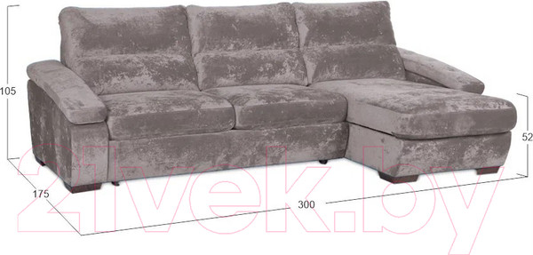 Изображение товара Диван угловой Асмана Форест 160x90 (Plush Latte)