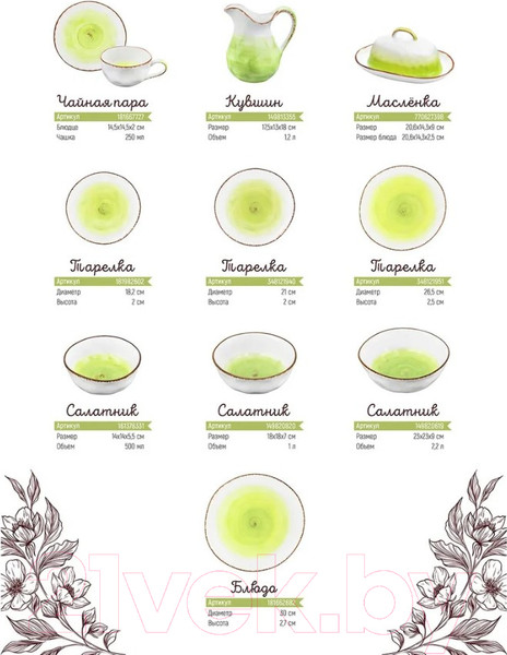 Изображение товара Кружка Elan Gallery Кантри / 760074 (зеленый)