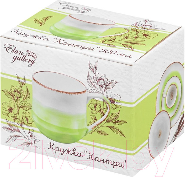 Изображение товара Кружка Elan Gallery Кантри / 760074 (зеленый)
