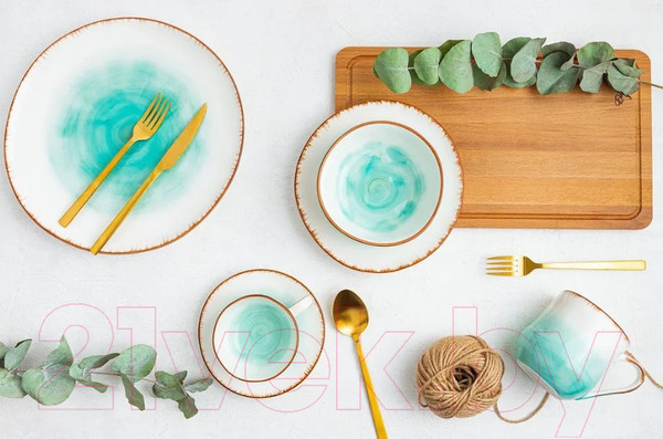 Изображение товара Кружка Elan Gallery Кантри / 760116 (бирюзовый)