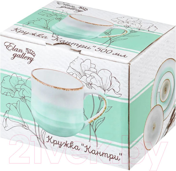 Изображение товара Кружка Elan Gallery Кантри / 760116 (бирюзовый)