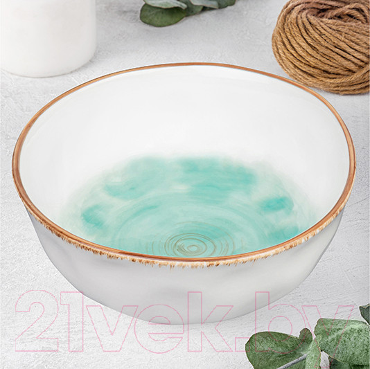 Изображение товара Салатник Elan Gallery Кантри / 760112 (бирюзовый)