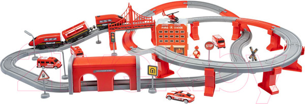 Изображение товара Железная дорога игрушечная Bondibon С электропоездом. Пожарная охрана / ВВ6074