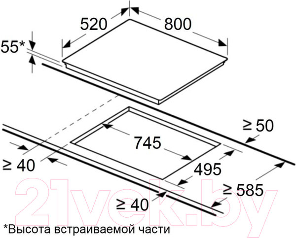 Изображение товара Индукционная варочная панель Maunfeld CVI804SFDGR