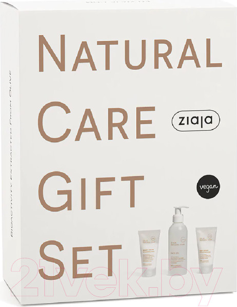 Изображение товара Набор косметики для лица Ziaja Natural Care Крем дневной+Крем ночной+Гель для умывания (50мл+50мл+190мл)